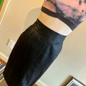 Ladies A.D.A. Leather Midi Skirt NWT SZ 9